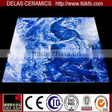 Blue Color fantastic Glazed Polished Porcelain Tile Marble Stone Model:S6C009