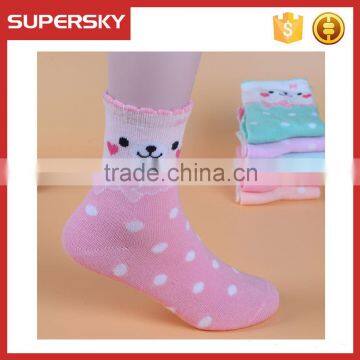 V-266 Pretty teddy soft baby cartoon boot socks with wave point cute boot socks