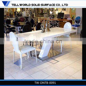 Simple white dining table/dining table pictures/restaurant dining table