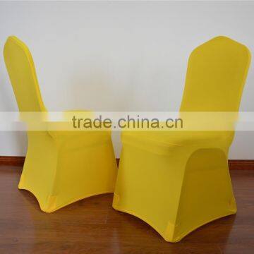 Yellow banquet spandex/nylon chair covers for weddings