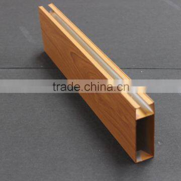 Waterproof Wood Grain Suspended Linear Ceiling Panel Aluminum Screen Ceiling photo-4