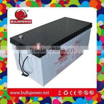 High capacity valve regulated gel solar battery 12V 200AH