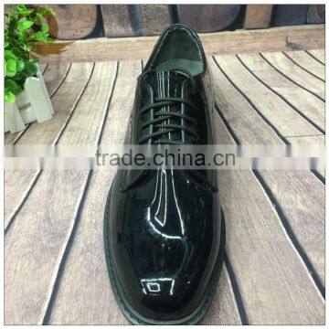 Military black leather army Police officer shoes for man