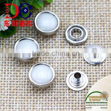 Oeko-tex Custom 4 parts metal pearl prong snap button baby clothing