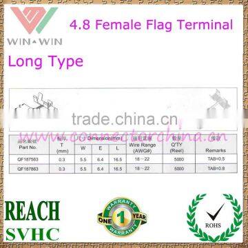 4.8 female flag Terminal Long Type