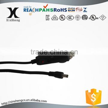 12v DC power cord for cigarette lighter