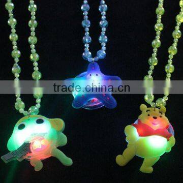 Cartoon Light Up LED Flashing Party Necklace Pendants