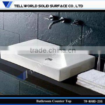 New design white 100 acrylic wash basin for bathroom
