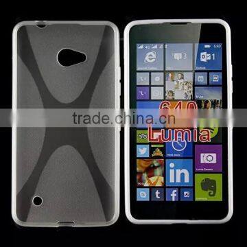 Factory price TPU X-line gel case for Nokia Lumia 640 Mix colors cases