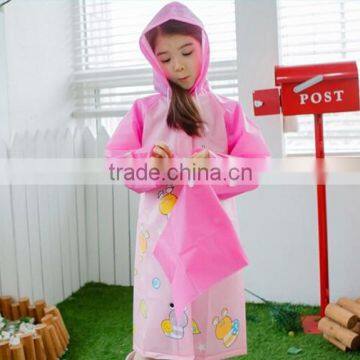 Poncho Kids Cartoon Raincoat Hooded Children Waterproof Rainwear