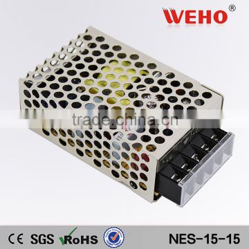 WEHO CE ROHS 15w ac to dc 15v 1a switching power supply