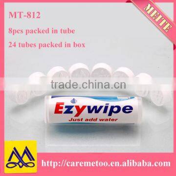 Ezywipe portable magic compressed towel 22*24cm 8pcs in tube