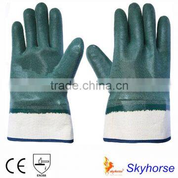 Jersey Liner Nitrile Foam Industrial safety cuff heavy duty work gloves