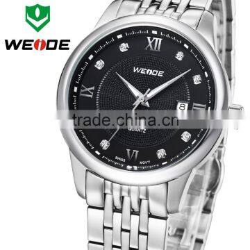 China Luxury Brand WEIDE Military Full Steel Rhinestone Quartz Man Watch 93008GB