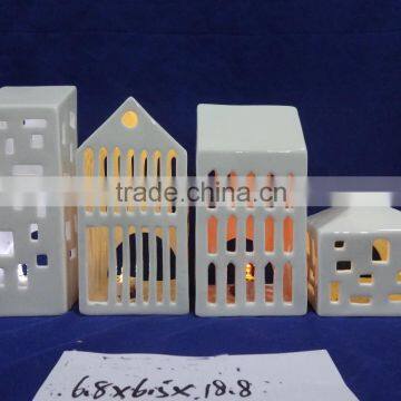 polyporous white ceramic decoration chinese vase