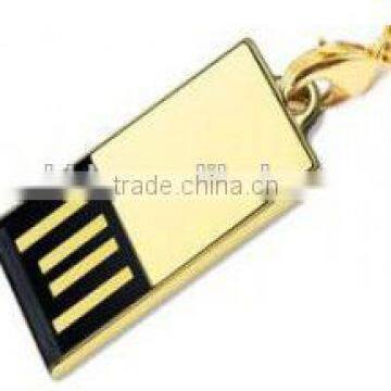 64gb high quality Gold mini usb flash drives 1gb/2gb/4gb/8gb/16gb/32gb/64gb