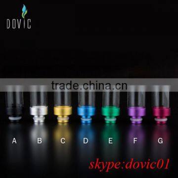 Colorful glass drip tips with amuminum base