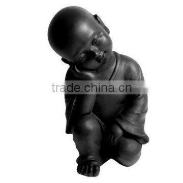 Sleeping Buddhist Lay Brother Stone Sculpture