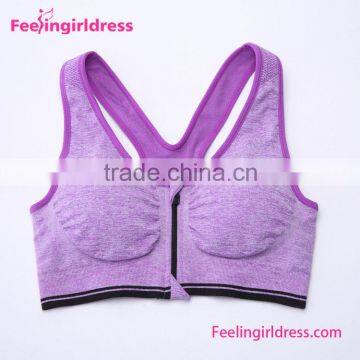 China Wholesale Zipper Front Supportive Plus Size Sports Bra