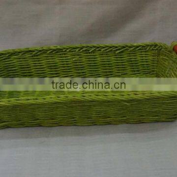 craft green rattan basket