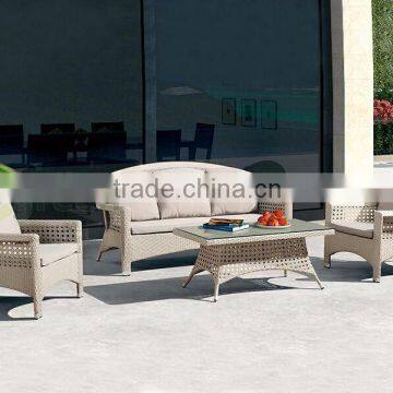 Evergreen Wicker Furniture - Outdoor white rattan patio sofa