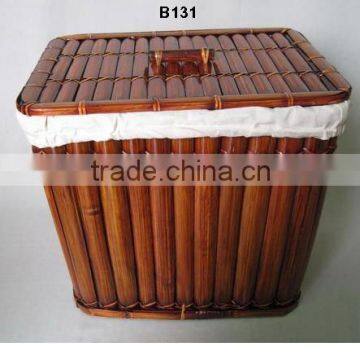 Laundry bamboo basket