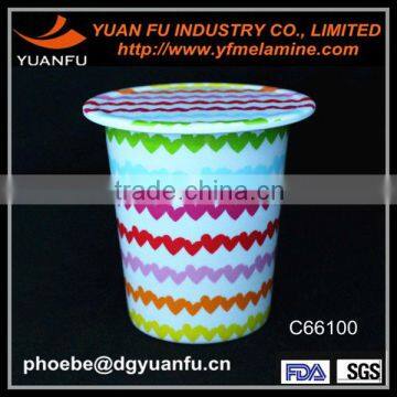 Fancy design plastic cup with lid