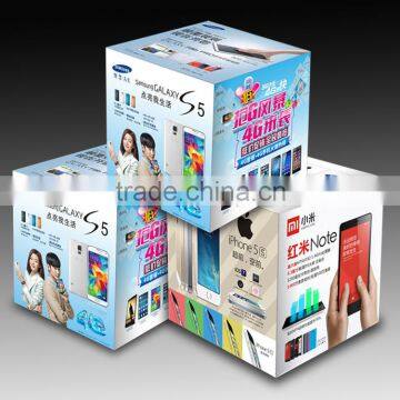 Custom made Paper PDQ / mobile phone advertising shelf corrugated cardboard display box