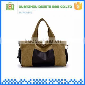 Shoulder strap tote short trip outdoor stylish duffel canvas overnight bag