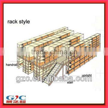 Warehouse Rack Style Mezzanine Floor System Multi-level Shelf Steel Platform by Shenzhen GZC CE ISO9001