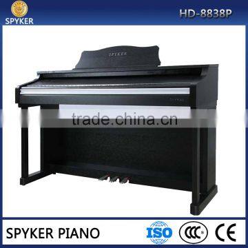 HUANGMA/SPYKER HD-8838P 88 keyboard electric piano with granded hammer effect, hammer action keyboard, LCD display digital piano