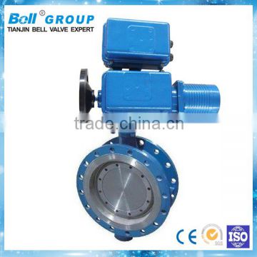 triple offset flange full lining electric butterfly valve