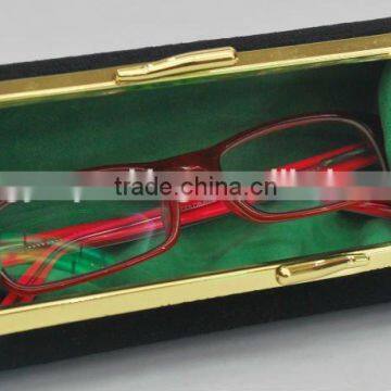 hand made PU leather plastic reading glasses case