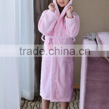 100% Cotton Soft Feel Embroidery Children's Hooded Bathrobe photo-3