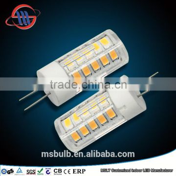 China Zhejiang factory direct sale, SMD2835 ceramic G4 led light 220-240V 6W 550lm TUV CE approved hot sale