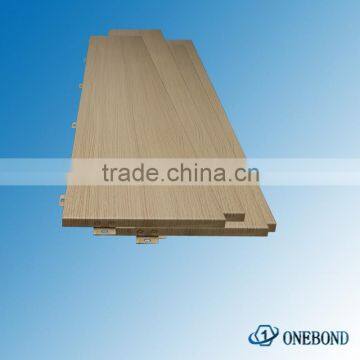 Wood grain anodized aluminium curtain wall panel