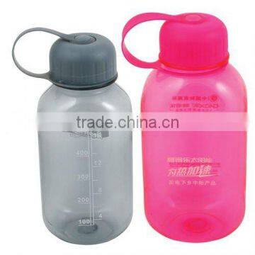 Single wall plastic water bottle with two style cover