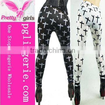 Full Length Long Soft Women's Pattern Print Leggings Pencil Tights