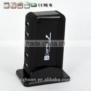 Portable Usb2.0 7 Por Hub, 480MBPS 7 Port Usb 2.0 Hub From Usb Por Hub Suppliers, Good for Gifts photo-2