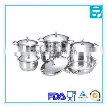 12-Pieces Stainless Steel Korean Kitchenware Cookware Set