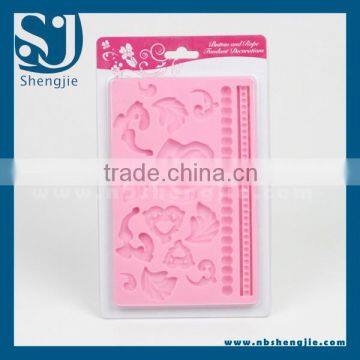 Trade assurance Fondant lace mold for cake decorating