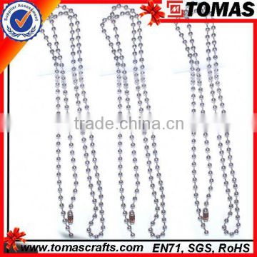 Guangzhou custom stainless steel beaded ball chain necklace