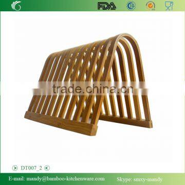Fashion Design Bamboo Dish Rack, Bamboo Rack for Large Dishes and Plates photo-3