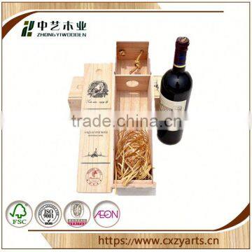 2016 new design Unique designed real wood 12 bottle wooden wine box