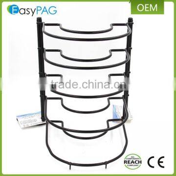 Kitchen Ware Storage Metal 5 Tire Pan Organizer Rack photo-2
