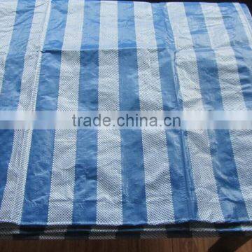 Striped Blue White Polyethylene Canvas Tarps PE Plastic Lona photo-2