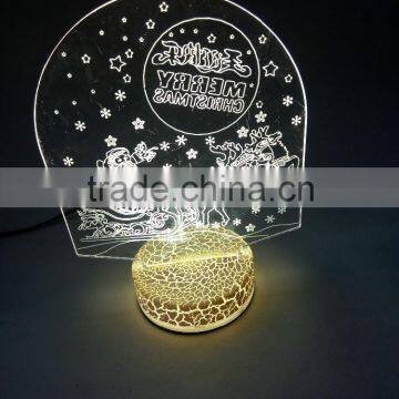 New Arrival Table Decorations Indoor 3D LED Night Light For Christmas Decoration