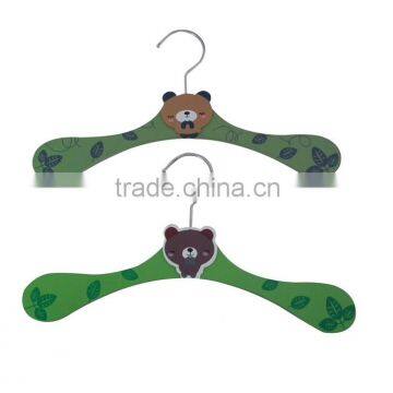 Wooden animal cloth hanger wooden frog/flower painted decorative kids children clothes hanger promotion gifts