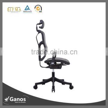 Comfortable low back office chair leather with import mesh