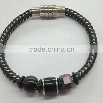 2016 Trend Men's Leather Bracelets Beads